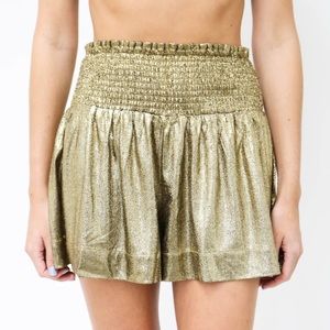 Gold Sparkle Swing Shorts